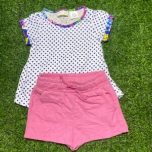 Polka dot blue & pink set