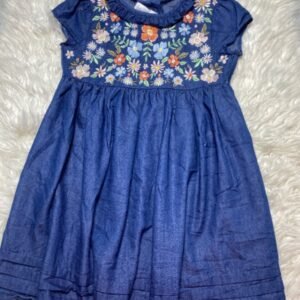 Floral denim dress