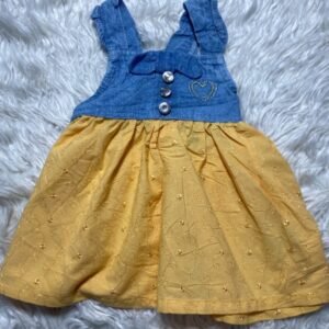 Denim mustard dress