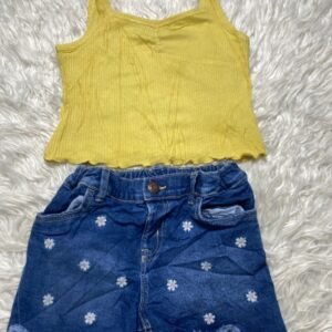 Cami top and floral jeans