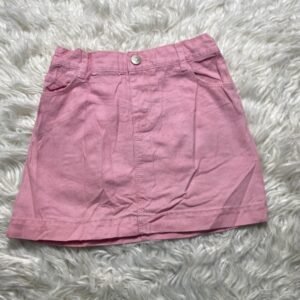 Pink jeans skirt